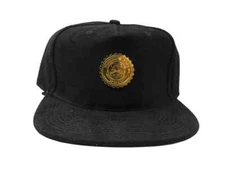 Capital Gains Men's Streetwear Black Suede Hat Adjustable Strap Back Cap