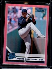 2019 Panini Donruss - [Base] Holo Pink #42 - Rated Rookie - Justus Sheffield rc