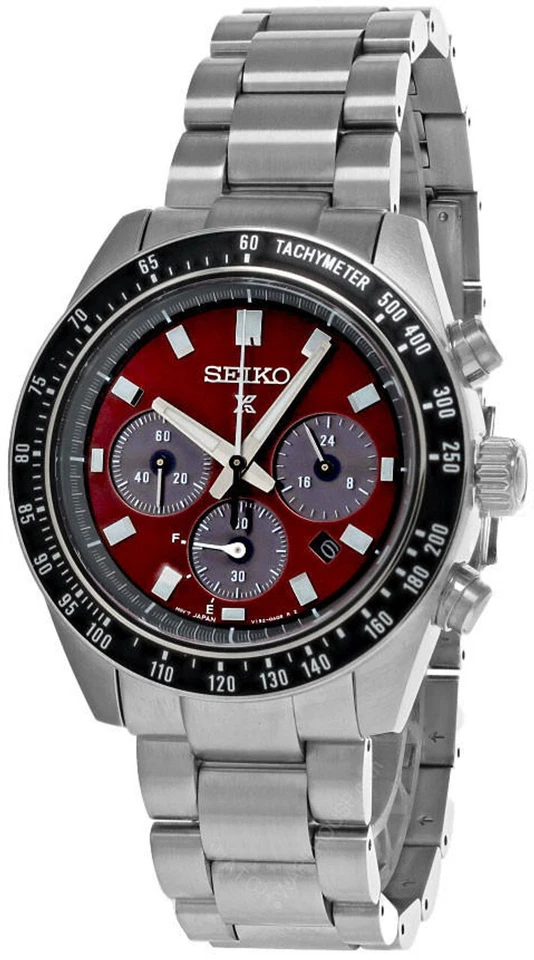 Reloj para hombre SEIKO Prospex Speedtimer Solar CHRONO 41,4 MM esfera roja SSC927