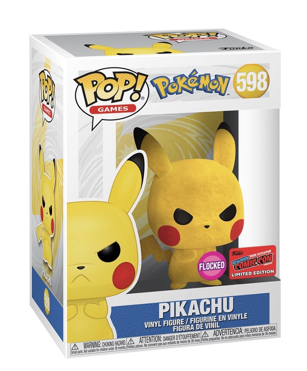 pucchon24さん11-3-10 Funko Pop! Pokemon Pikachu Angry Flocked (NYCC Official