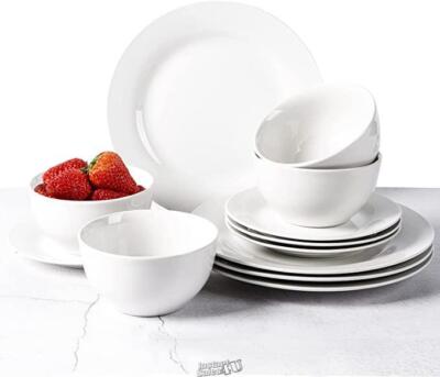 Gourmet Edge 12 Piece Porcelain Dinner Set