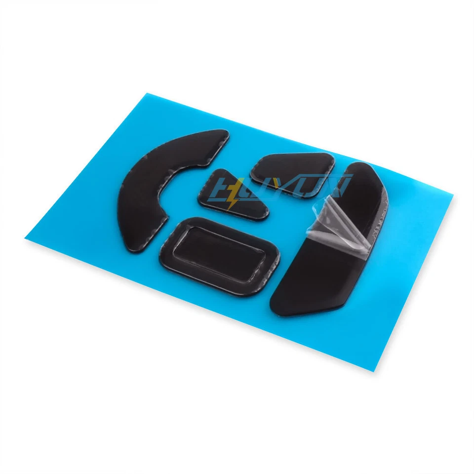 2Sts of White Rounded Curved Edges Feet Skates for Razer Basilisk V3 Wired Mouse - Image 4 of 4