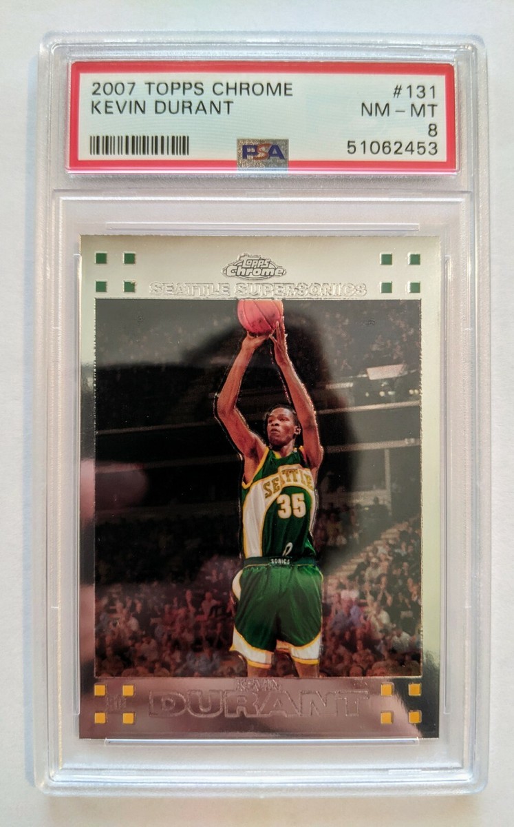 2007-08 Topps Chrome Kevin Durant Rookie RC PSA 8 NM-MT Sonics | eBay