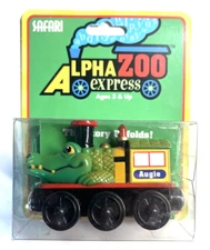 1998 Safari Alpha Zoo Express Augie the Alligator Train Wooden Railway NIP
