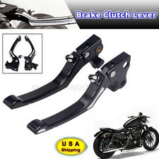 Cnc Regulator Brake Clutch Handle Lever For Harley Sportster Xl 883 1200 2004-13
