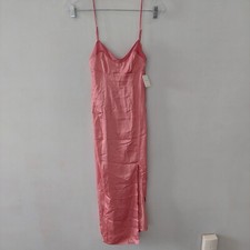 Intimately Free People XS Canyon Clay peach lingerie dress front slit mesh panel