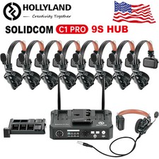 Hollyland Solidcom C1 PRO 9SHUB Wireless Headset Intercom System w/Base Station