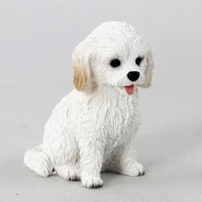 Cockapoo Mini Hand Painted Figurine White