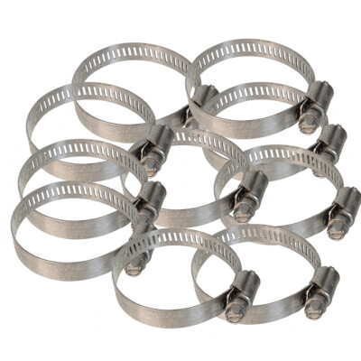 10pc TRIDON ALL SS HOSE CLAMP SIZE 24 27-51MM 1-1/16 TO 2''  