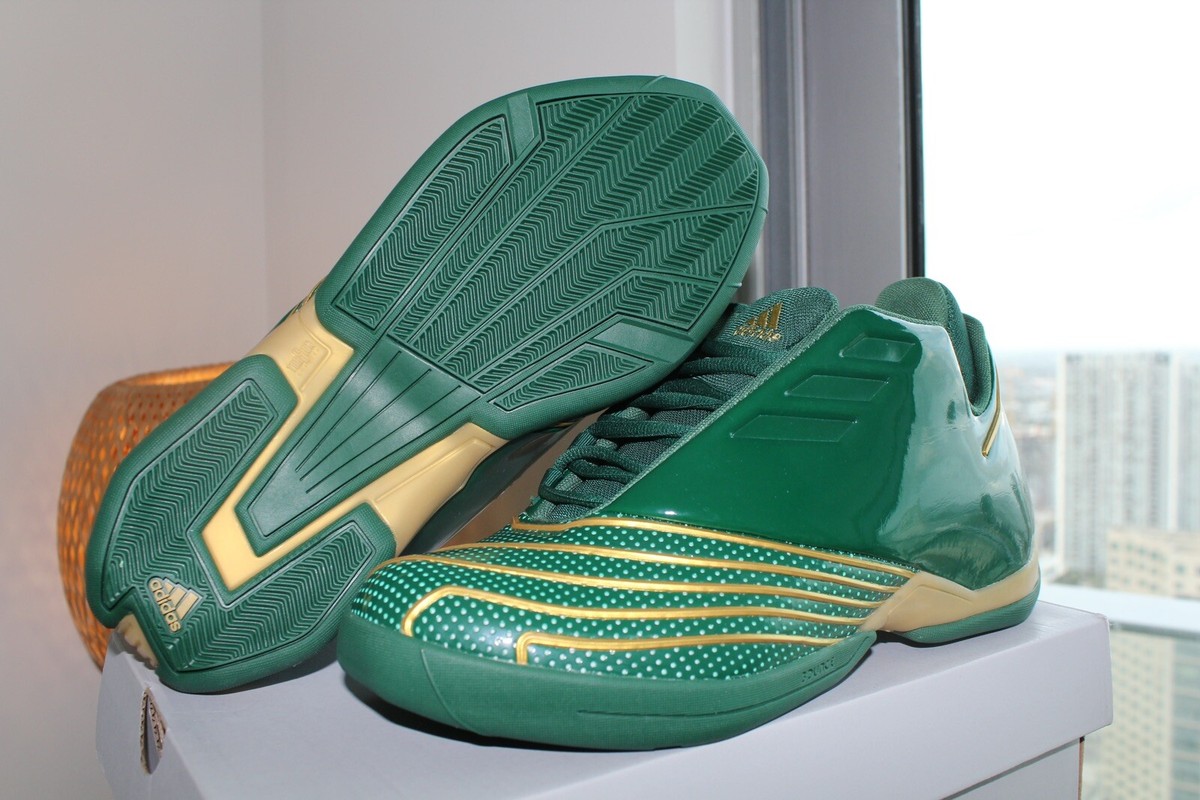 Adidas T-Mac 2 Restomod Mid Mens Basketball Shoes Green Gold
