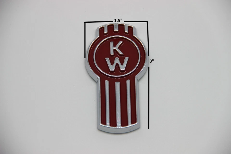 Se adapta a accesorios Kenworth Bug Logo emblema insignia cromo rojo - 3" x 1,5" Foto 4 de 4