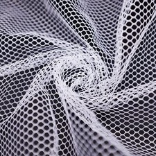 29.5 X 59 Inch White Mesh Fabric Slightly Stretchy for Sewing Projects, Shopping
