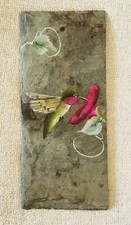 Hand Painted HUMMINGBIRD on Vintage Slate 8" WALL PLAQUE