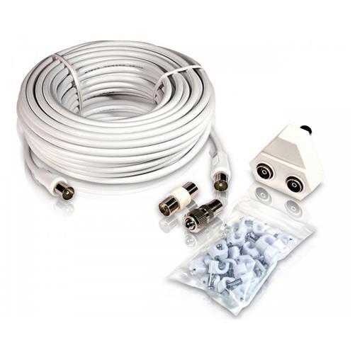 Philips SWV2209W/10 PAL Coaxial Cable Kit - 15 Metres - NEW
