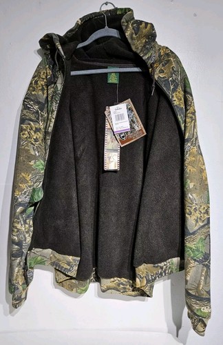 Cabelas Fleece Lined Berber Seclusion 3D Camo Men's 2XL Hooded Sweatshirt ☆ New - Picture 4 of 11