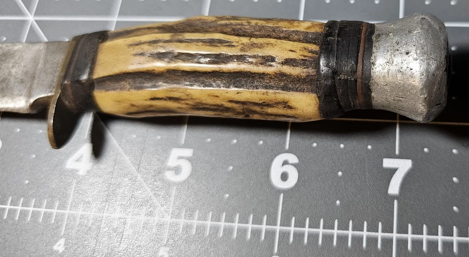 Cuchillo de Caza Vintage 7.5" Wildcat 58X Solingen Alemania Ciervo Mango Raro Original Foto 3 de 4