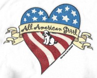 All American Grrrl Girl Big Dogs Tee Shirt Small Med Lge Xl 2x White Heart Flag All American Grrrl Girl Big Dogs Tee Shirt Small Med Lge Xl 2x White Heart Flag