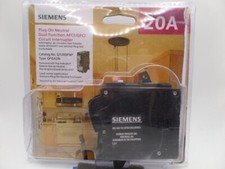 BREAKER SIEMENS Q120DFNP QFGA2N 20A 1P DUAL CAFCI/GFCI PLUG-ON NEUTRAL CIRCUIT