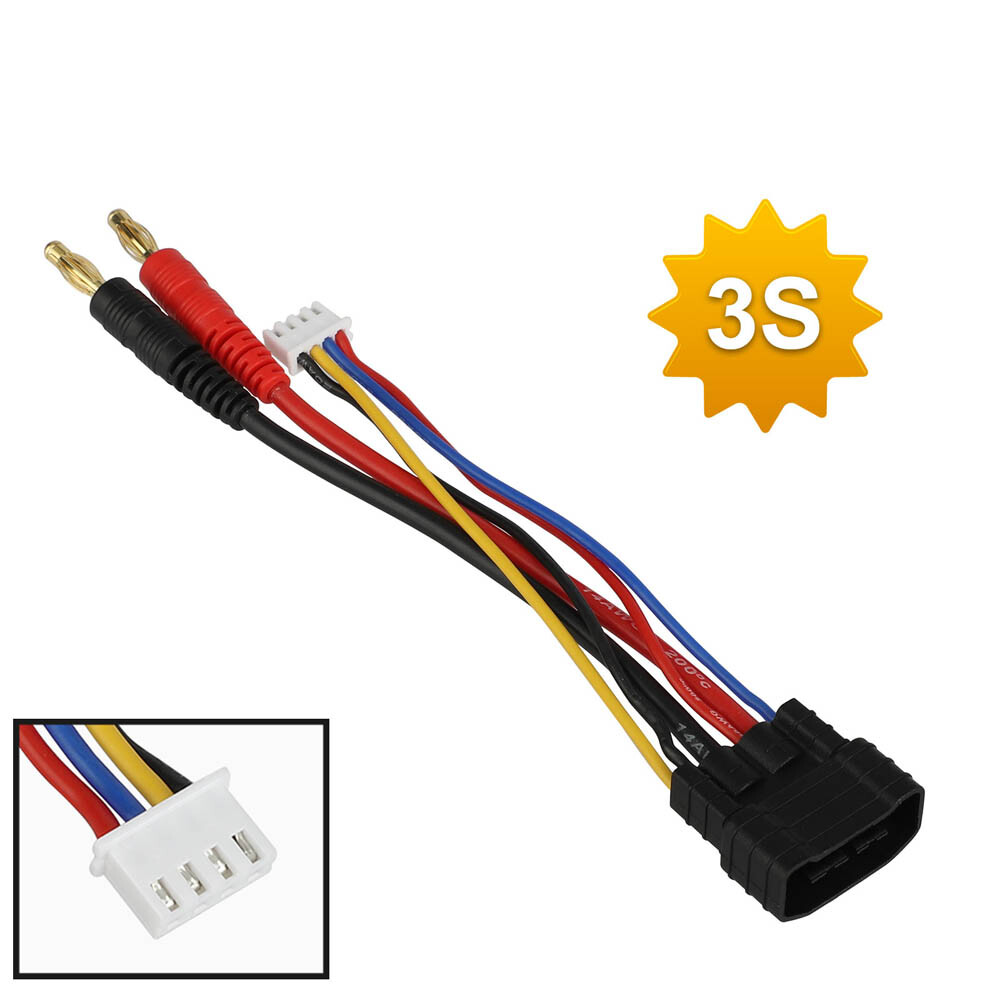 4s/3s/2s Lipo Battery Bullets Connector Cable Kit 2pc