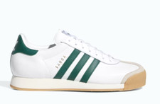 NEW MENS ADIDAS ORIGINALS SAMOA SHOES SIZE US 10 IF7163 WHITE / GREEN