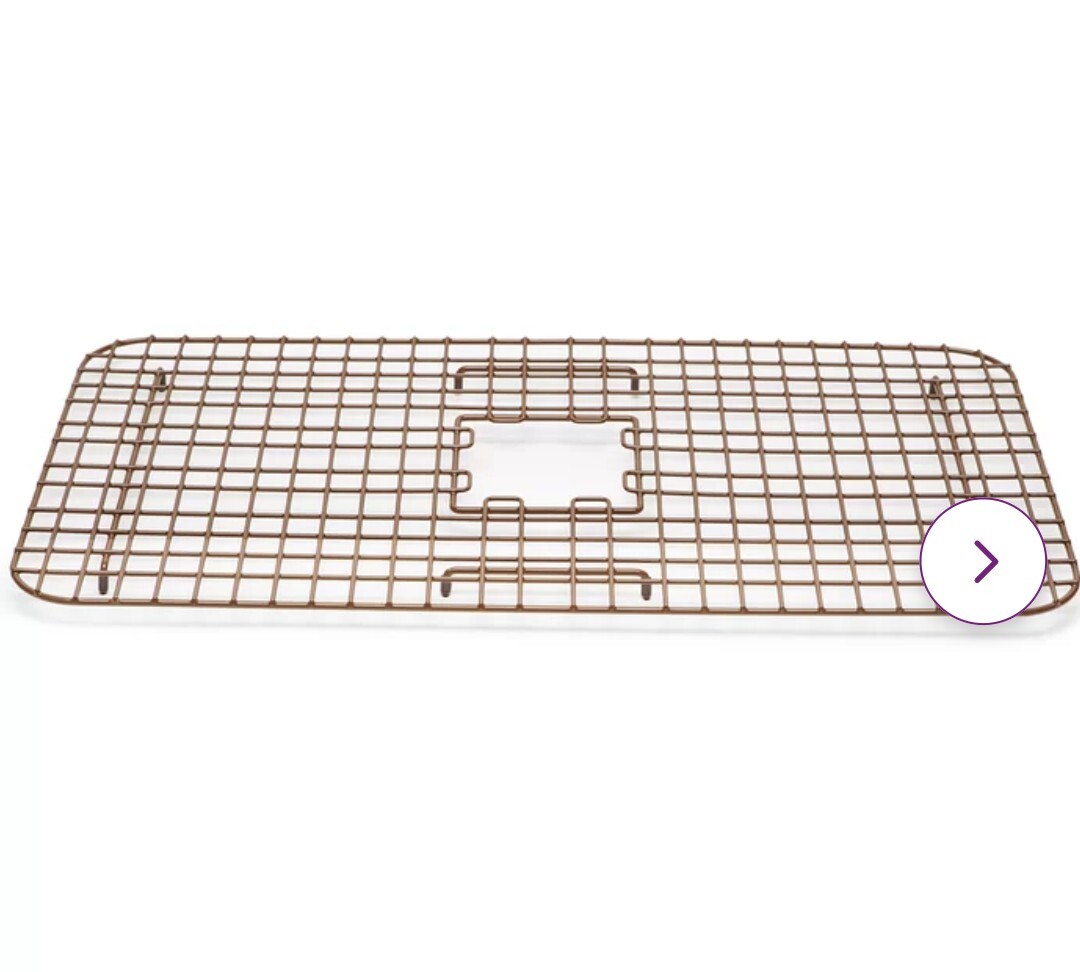 Sinkology SinkSense Copper Kitchen Sink Bottom Grid Vinyl Coated