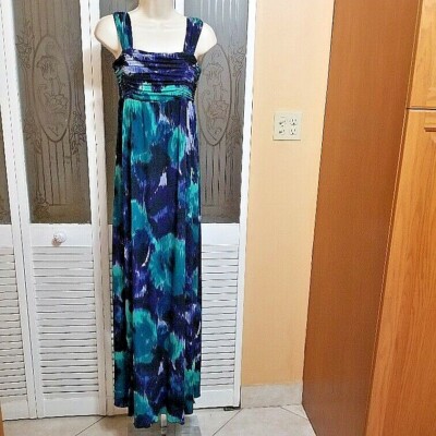 AB STUDIO BEAUTIFUL MULTICOLOR MAXI DRESS - SIZE M