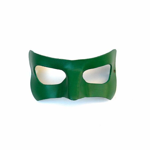 Männliche grüne Laterne Ledermaske Halloween Cosplay Kostüm Geek Zubehör Hälfte - Bild 2 von 5