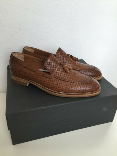 45 Mocassino marrone marrone Sarar pelle marrone chiaro bugatti zara - Foto 5 di 10
