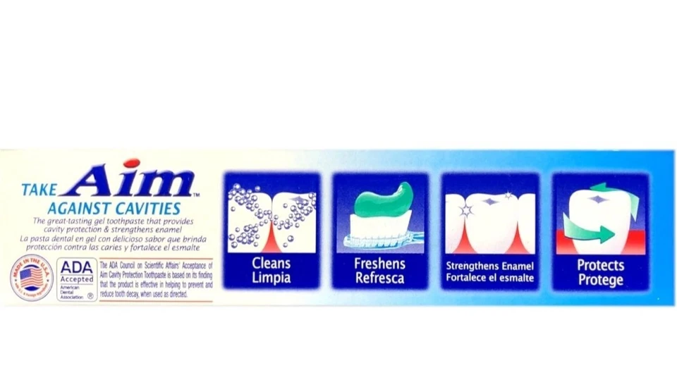 Aim Multi-Benefit Ultra Mint Cavity Protection Gel- 5.5 Oz (Pack of 5) - Image 2 of 2