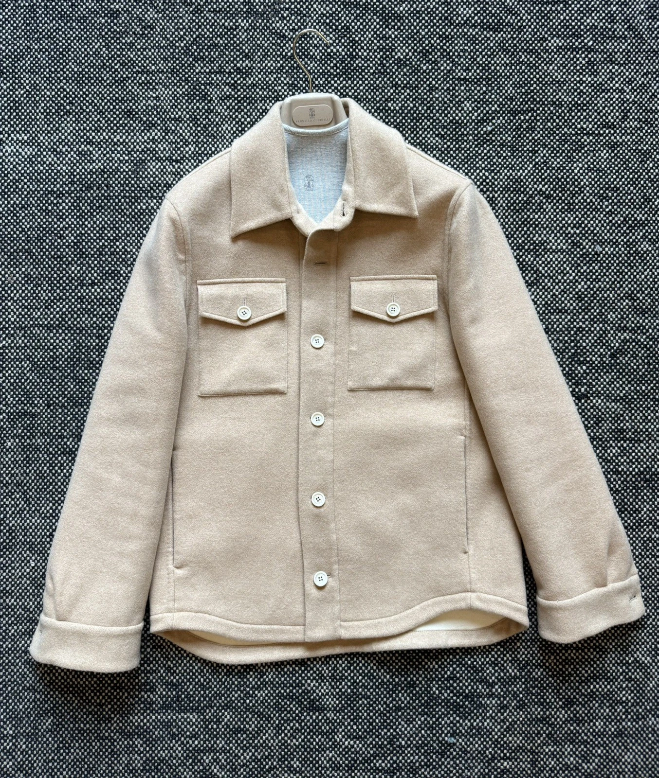 Brunello Cucinelli Cashmere Shirt Jacket, Double Face, Size 48 (medium). $10,950 image 2