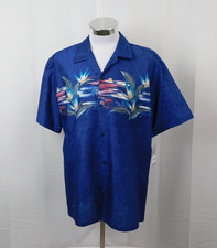 Vintage Hawaii Blues Men's Short Sleeve Button-Up Hawaiian Shirt Large 4769