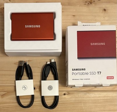 Samsung Portable SSD T7 500 GB USB 3.2 Rot Neuwertig