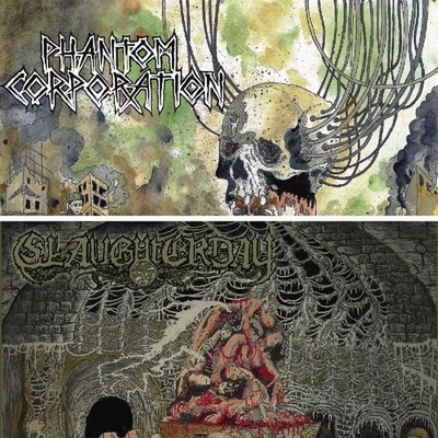 Slaughterday / Phantom Corporation Severed Funeral/Belligerent Powers (Vinyl)