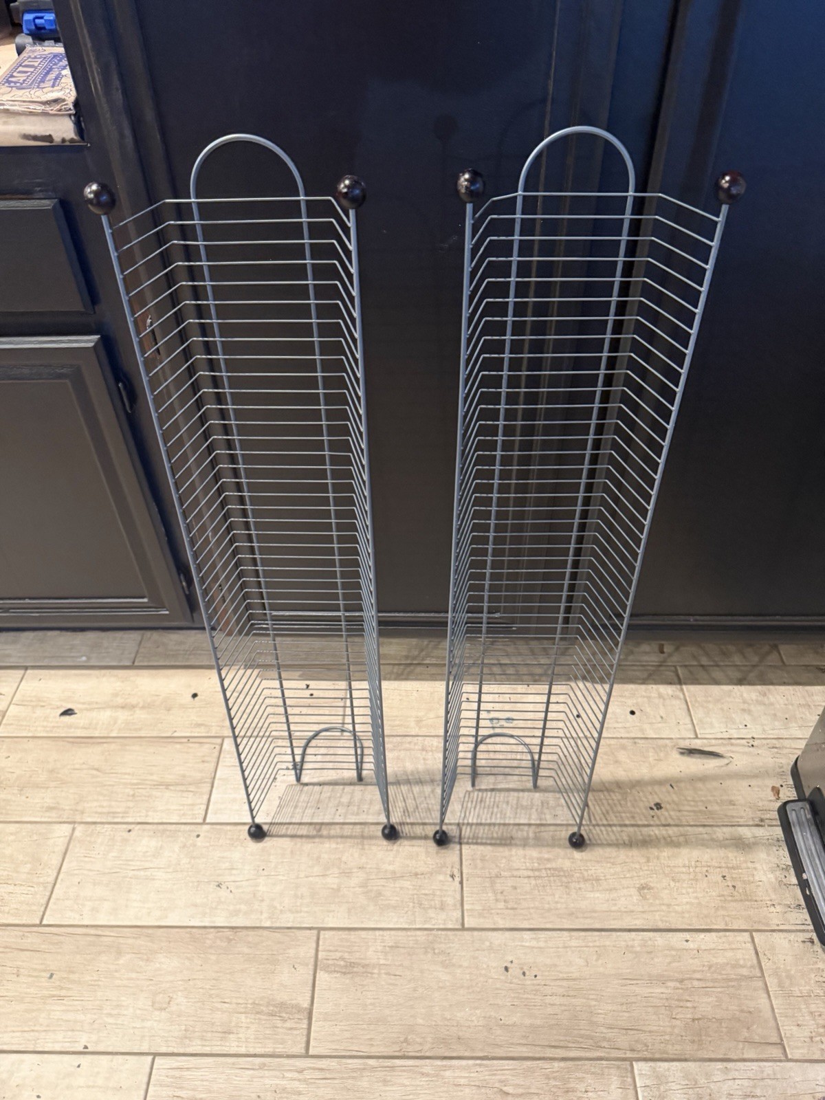 Lot Of 2, 38 Inch Metal Wire DVD / Game Storage Rack Tower, Each Holds 45 Discs