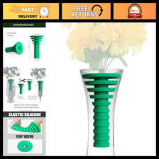 Wind Resistant Cemetery Vase Insert - Fixed Rubber Flower Holder, Green Decorati