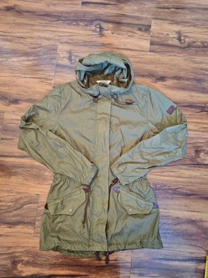 Aigle light weight raincoat jacket,womens XS 6uk,olive green,pre-owned