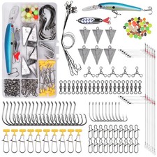 Saltwater Fishing Tackle Kit, 136pcs Surf Fishing Gear Fish Finder Rigs Saltw...