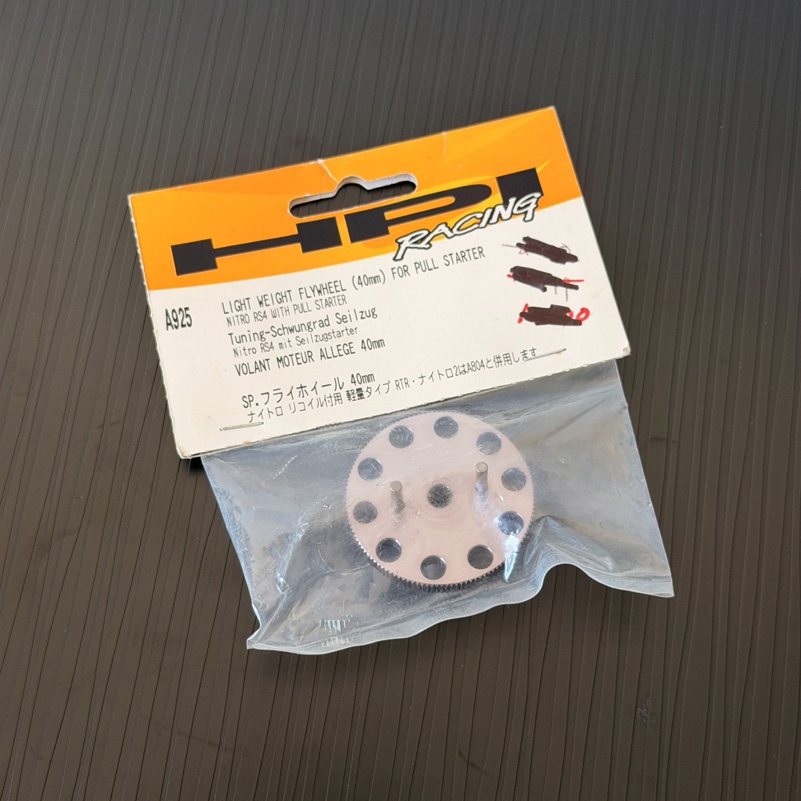 Hpi A925 Light Weight Flywheel For Pull Start Rs4 Super Nitro Mini Racer 2 1/10