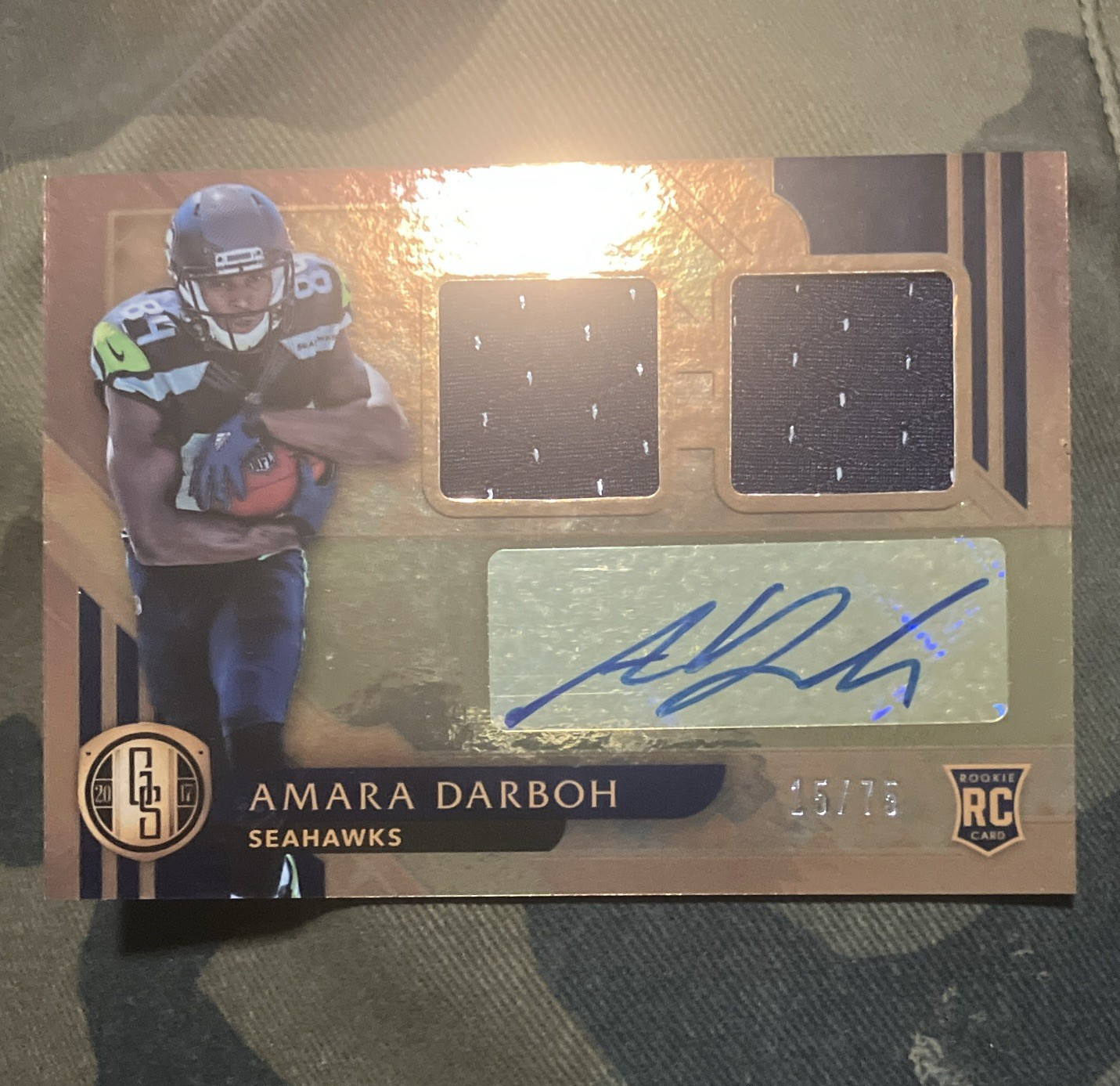 Amara Darboh Panini Gold Standard #282 Jersey Autograph