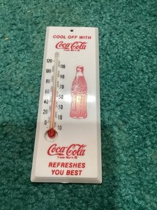 Coca Cola Vintage Small plastic Thermometer Cool Off With Coca Cola