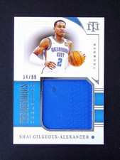 2021-22 Panini National Treasures Shai Gilgeous-Alexander Tremendous Patch /99