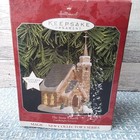 Lot of 5 Hallmark Ornaments, churches, firetruck, tin house — photo 2