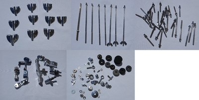 #ad Huge Lot of Chrome Drum Lugs Claws amp; Tension Rods amp; Misc. Parts Project Parts $39.94