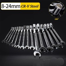 8mm-24mm Schwenkkopf Kombination Steckschlüssel Schraubenschlüssel Auto Werkzeug