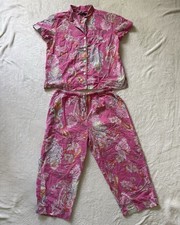 Lauren Ralph Lauren Women s Capri Pajama Set Paisley Cotton/Viscose Size Large