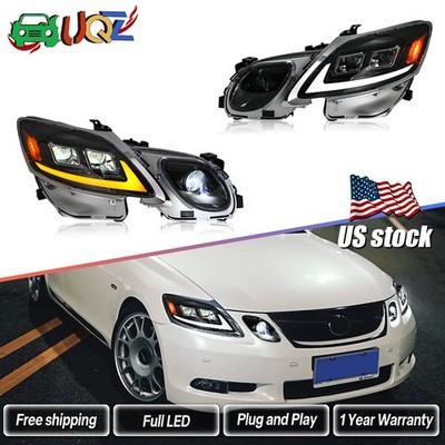 For Lexus GS300 GS350 GS450h GS460 2006-2011 Xenon HID/AFS Headlights Black