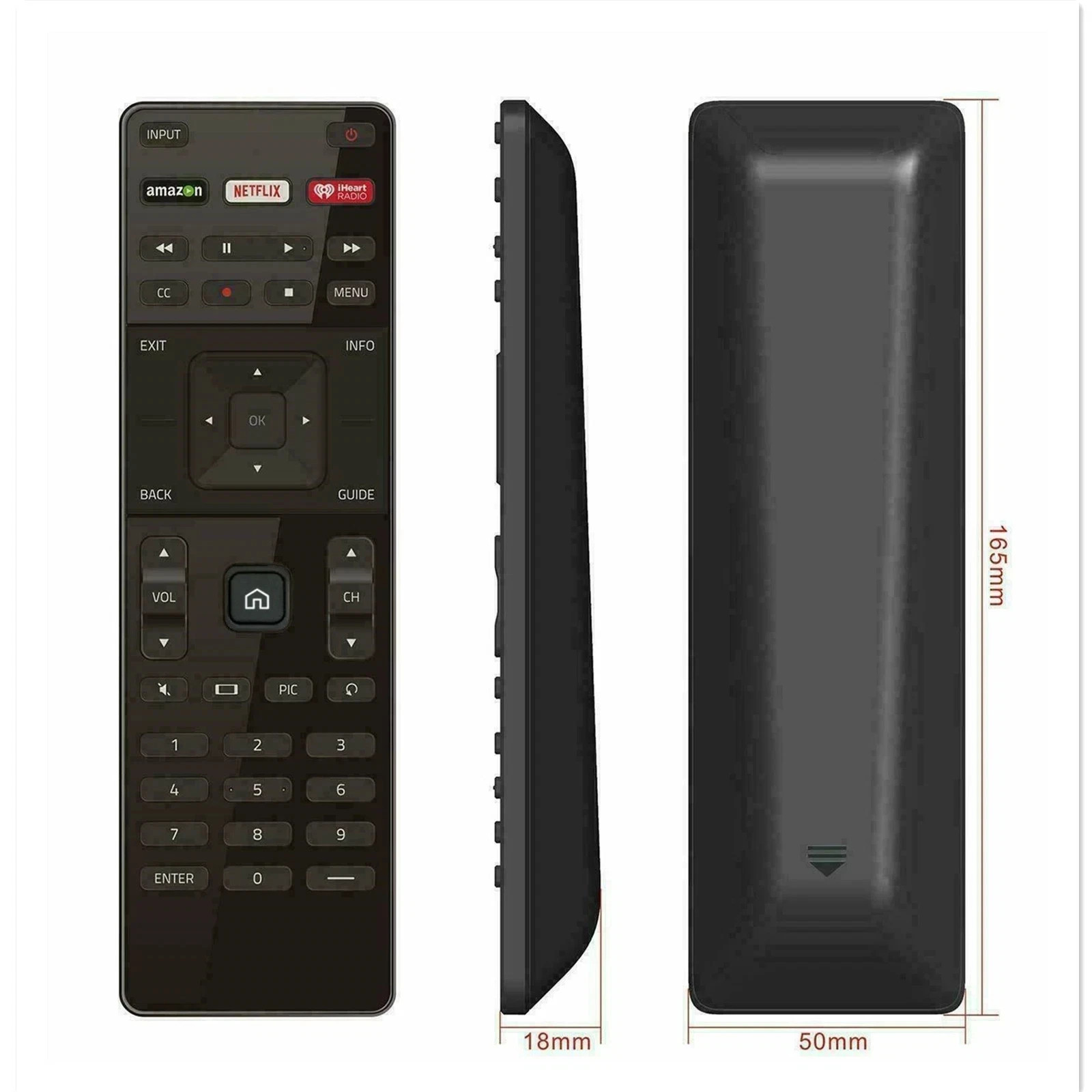 LOT XRT122 for Smart TV Vizio Remote Control Amazon Netflix iHeart Radio APP Key
