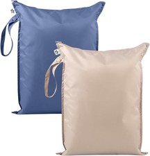 Mess Proof Wet Bags 2-Pack Reusable Waterproof Wet Bags for Swimsuits Baby