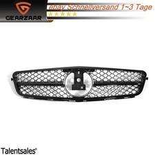 Grill Sport Kühlergrill kompatibel mit Mercedes C204 2011–2015 Glanz Schwarz