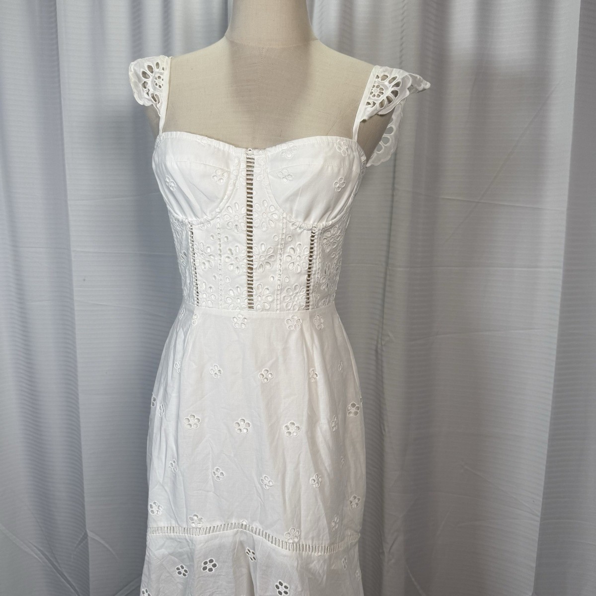 chinese dress ladies Charlotte Eyelet Maxi Dress XL / Blue main image 0